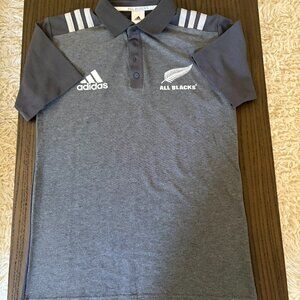 Adidas New Zealand All Blacks Polo Shirt Men's Size Small